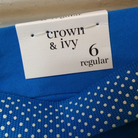 Crown & Ivy Ladies Shorts Size 6 Regular Blue - Picture 6 of 8